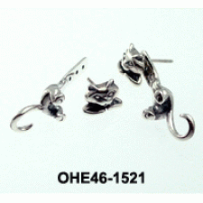 Oh la la Jewellery EARRINGS - nickel free silver Earring ''Cat''
