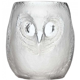 Mats Jonasson Crystal - STRIX large tumbler Owl, clear - 42043