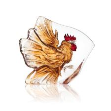 Mats Jonasson Crystal - WILDLIFE PAINTED - Rooster - 34179